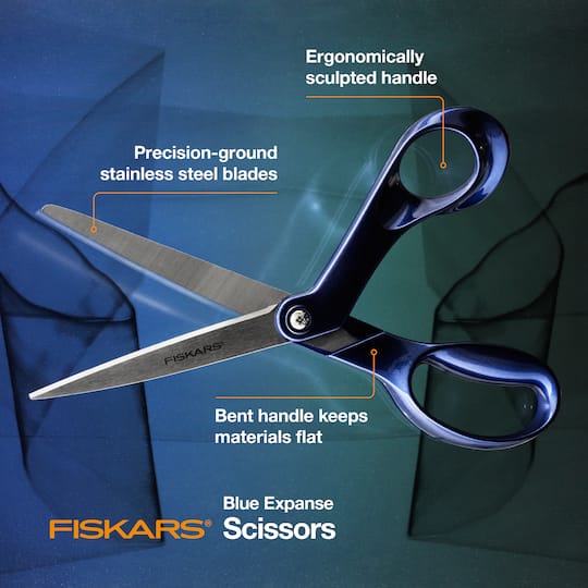Fiskars® Explore 8" Blue Expanse Metallic Scissors